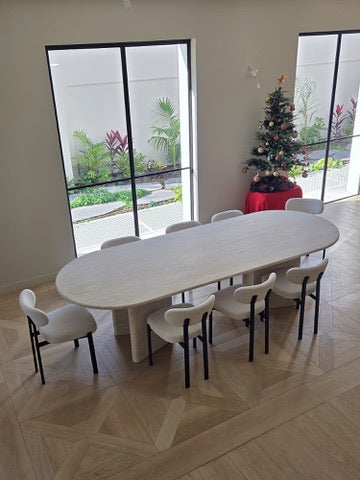 שולחן cheval שיש טרוונטין