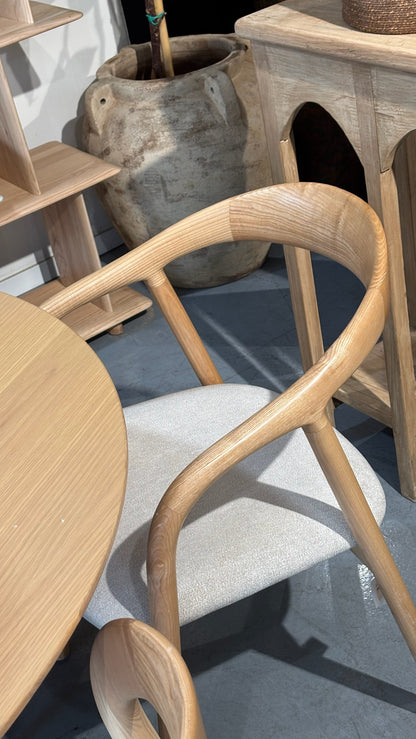 כסא אוכל ג׳ורדן פשתן