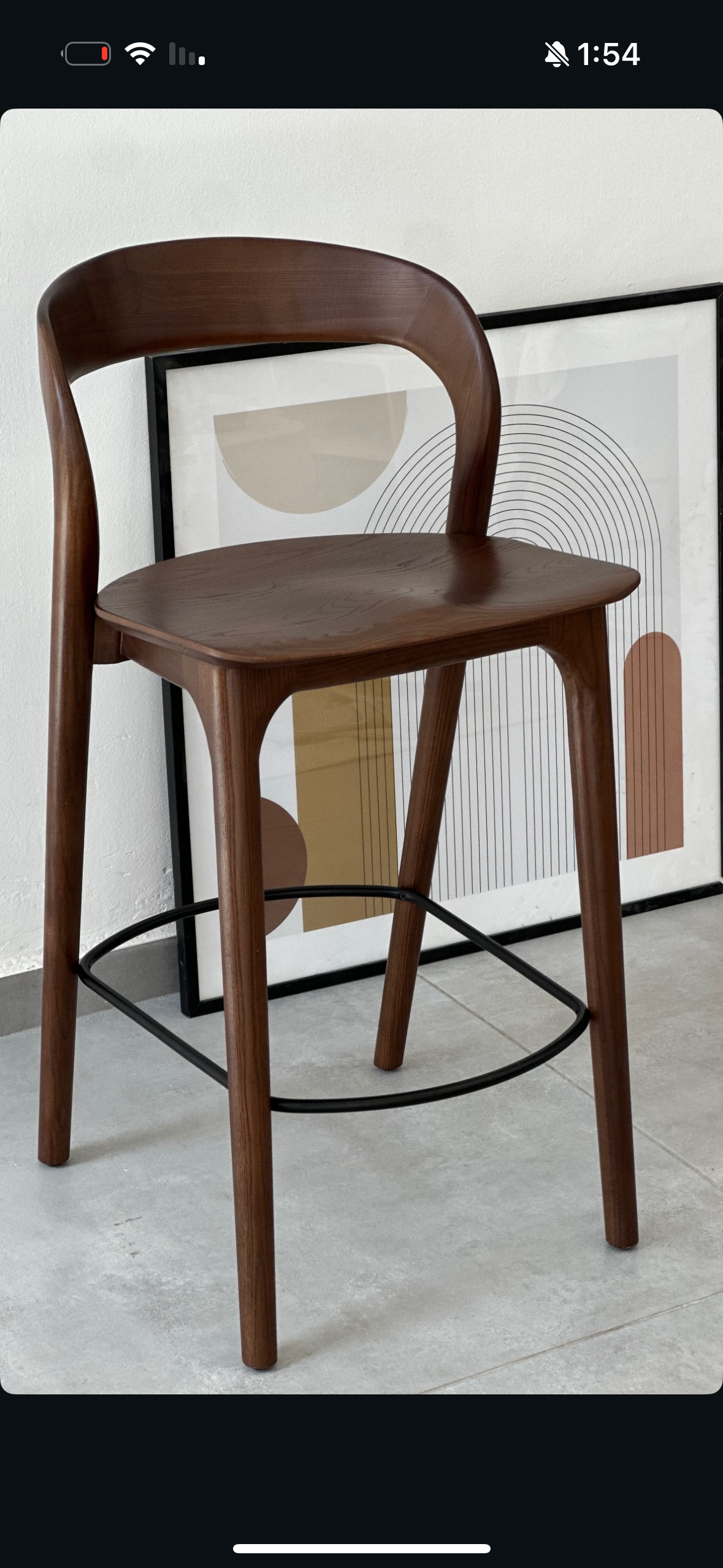 כסא בר עץ ג'ורדון טבעי