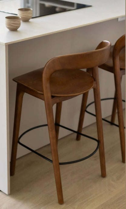 כסא בר עץ ג'ורדון טבעי