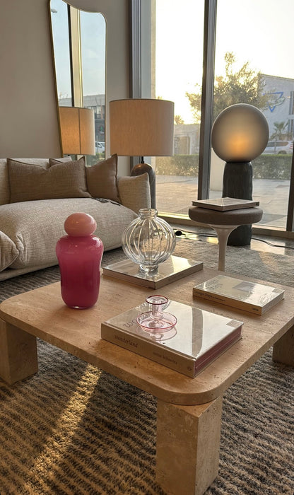 שולחן סלון טרוונטין טבעי ליה