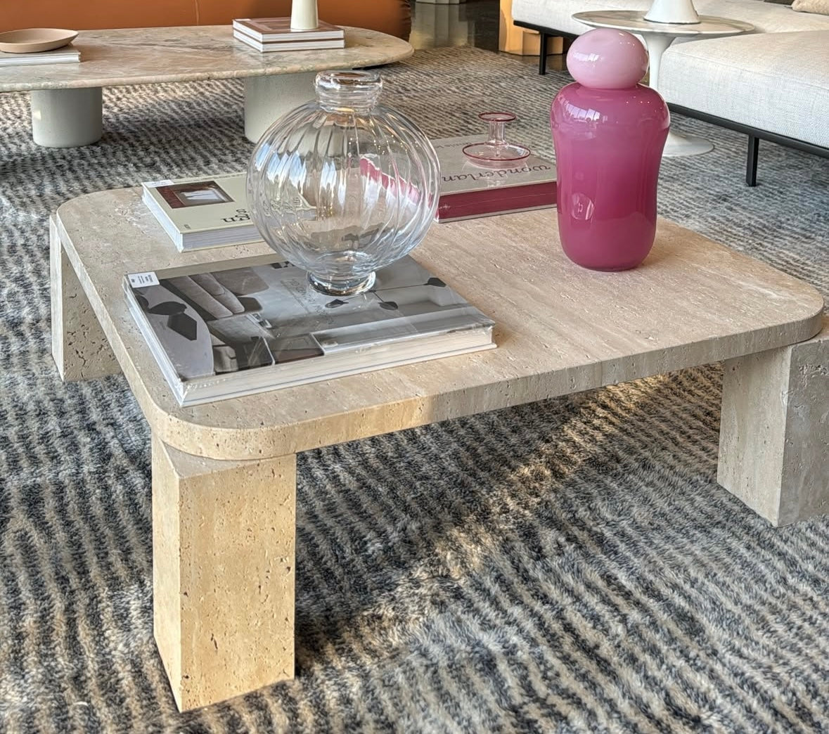 שולחן סלון טרוונטין טבעי ליה