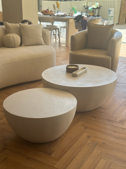 שולחן דמוי אבן זילבר עגול