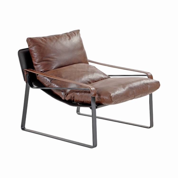 כורסא עור וינטג אריק לאונג